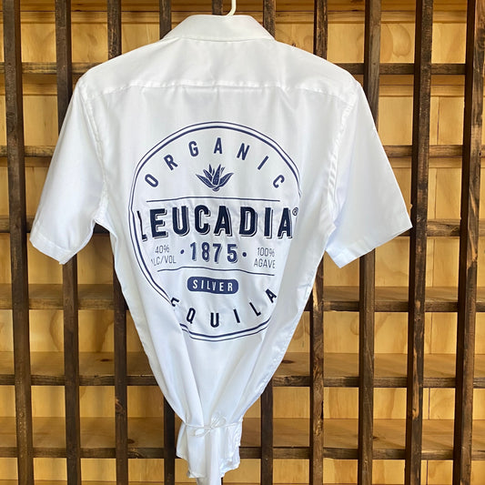 Embroidered Button up Leucadia Silver
