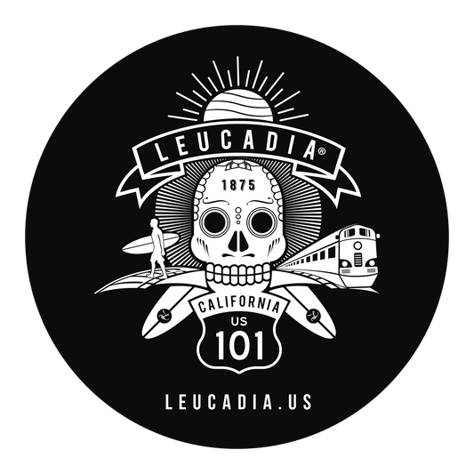 Black Leucadia Skull Sticker