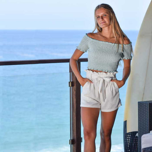 Shore Break Linen Shorts